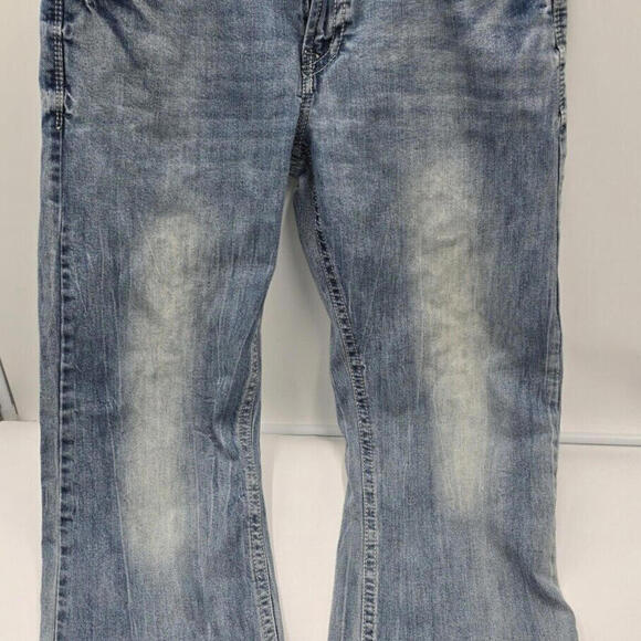 TK Axel Slim Boot Cut Jeans Men's 36 x 30 Blue Denim Bootcut 73-4 - Picture 2 of 14